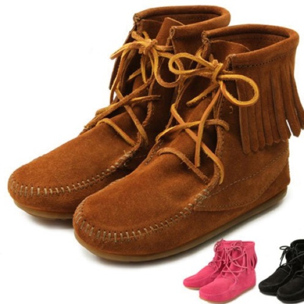 Minnetonka Fringe Moccasin, Sz 2